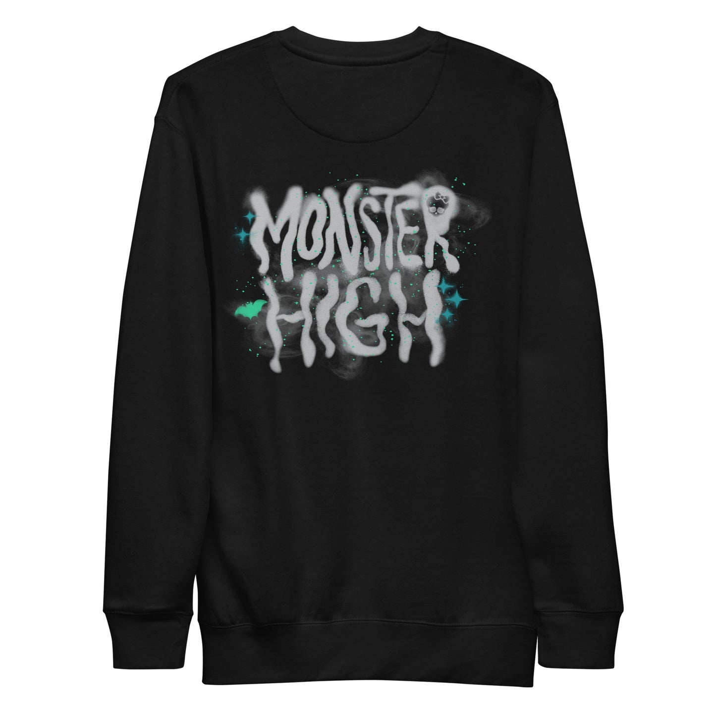 Monster High Lunar Glow Logo Embroidered Black Sweatshirt