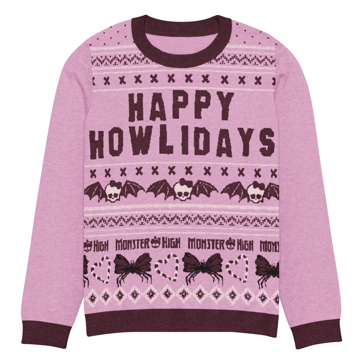 Monster High Happy Howlidays Pink Ugly Sweater