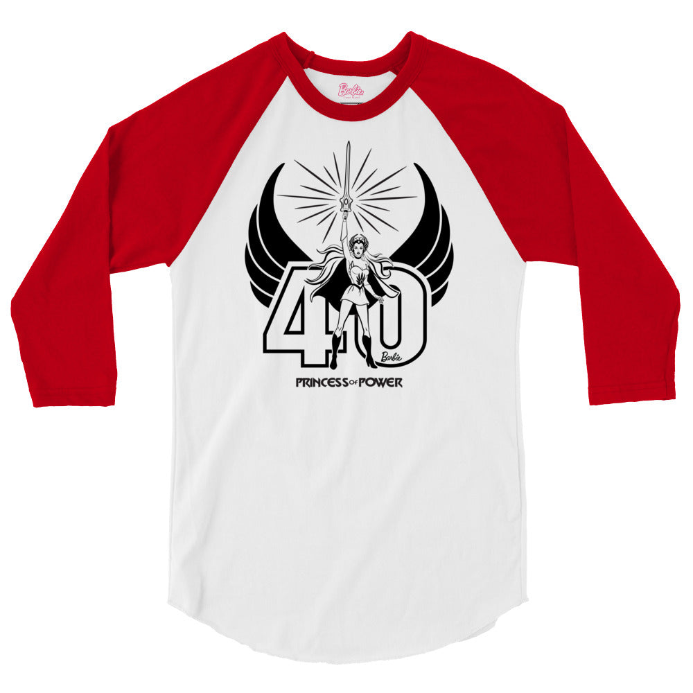 Barbie She-Ra White Raglan Tee