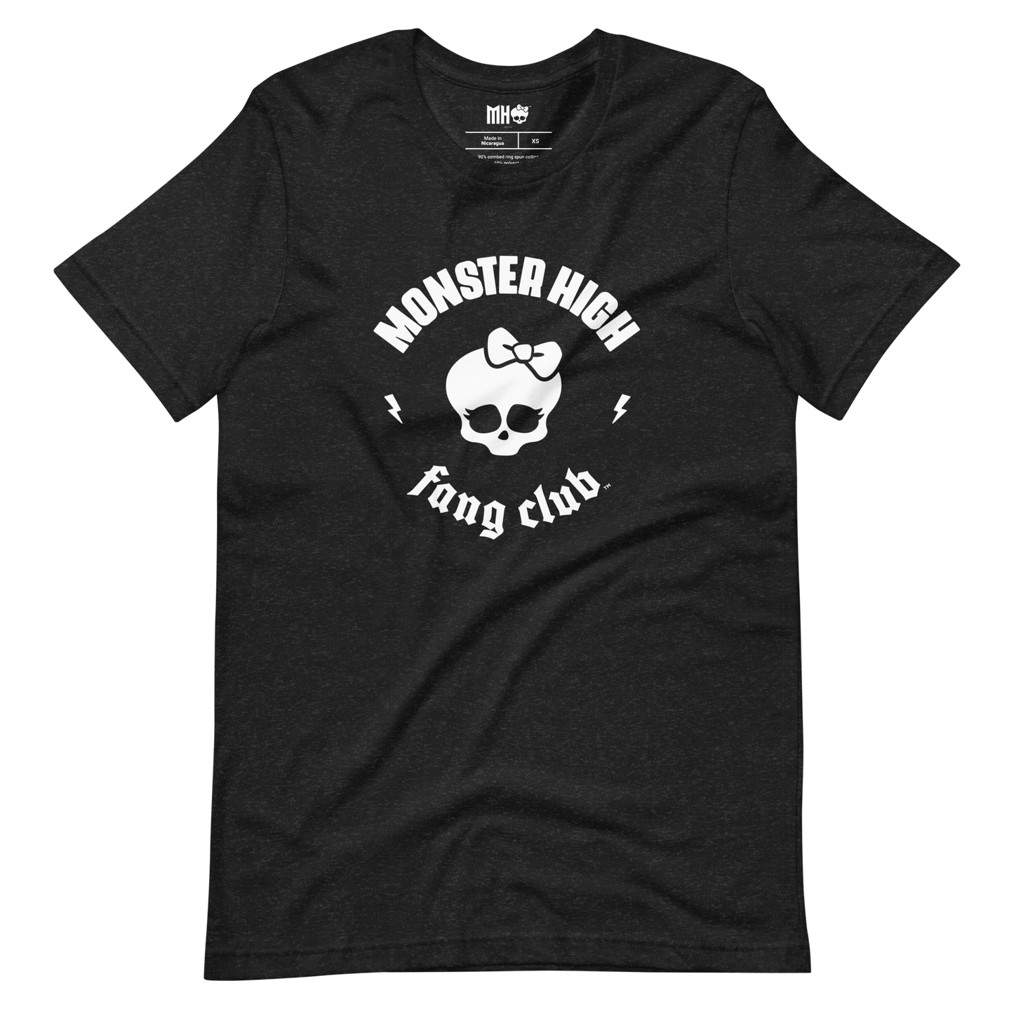 Monster High Fang Club Short Sleeve T-Shirt in Black Heather